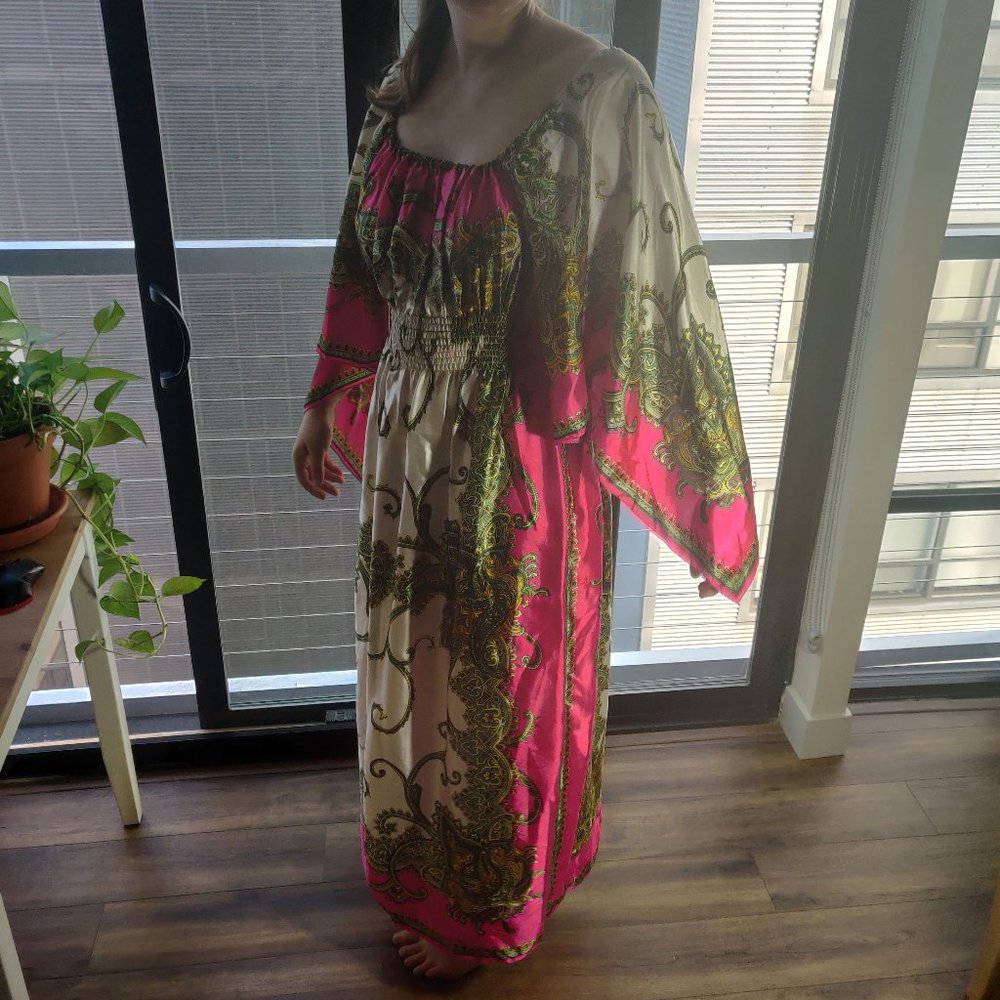 Designer Yves Saint Laurent Pink Scarf Dress